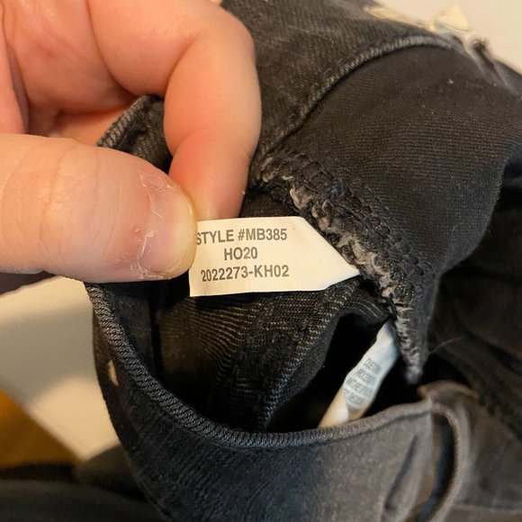 Madewell Roadtripper Skinny Jeans Womens 23 Black Distressed Fringe Raw Hem Pant - Picture 7 of 11